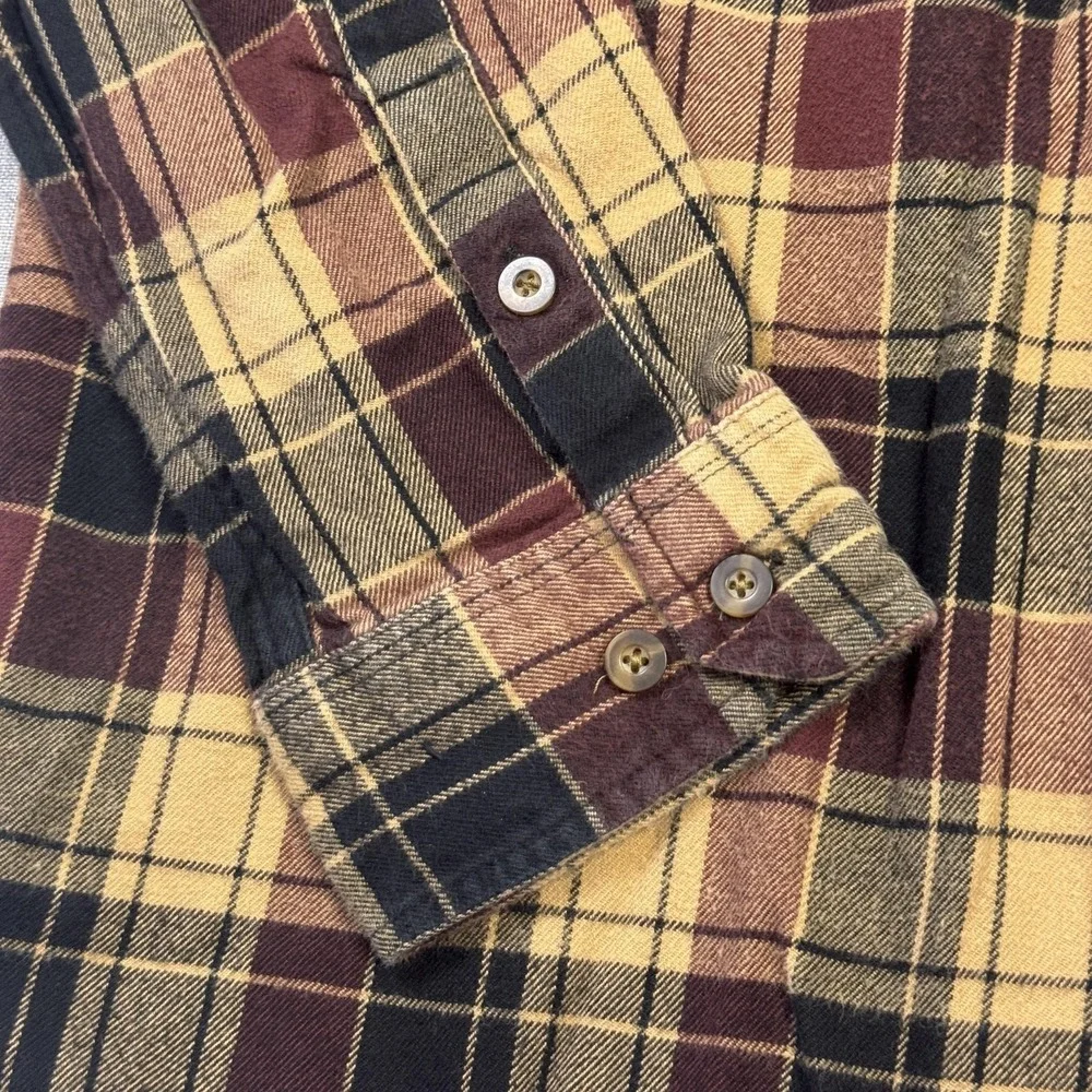 Carhartt Flannel Shirt Men L Multicolor Plaid Long Sleeve Button Cotton Workwear
